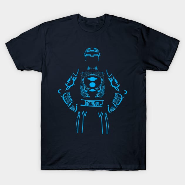 Glowing Outlines T-Shirt by Meta Cortex